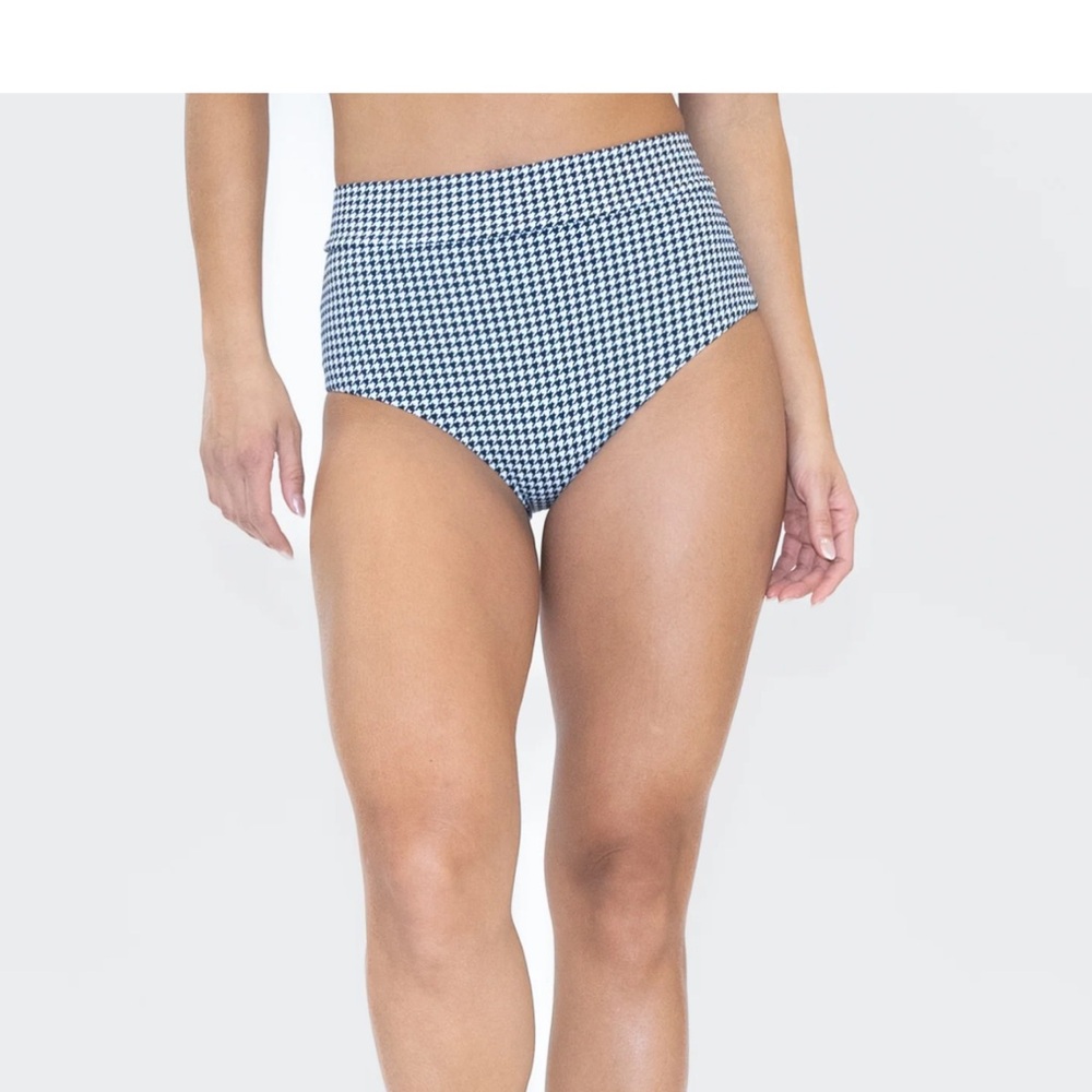 Women's Houndstooth High-Waisted Swim Bottom